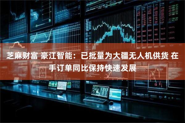 芝麻财富 豪江智能：已批量为大疆无人机供货 在手订单同比保持快速发展